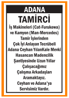 ADANA İŞ MAKİNESİ VE KAMYON TAMİRCİSİ