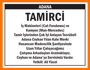 ADANA İŞ MAKİNESİ VE KAMYON TAMİRCİSİ