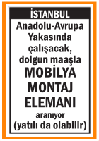 MOBİLYA MONTAJ ELEMANI YATILIDA OLABİLİR