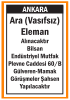MAMAK ARA VASIFSIZ ELEMAN