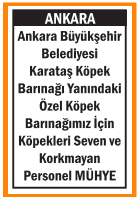 KÖPEK BARINAĞINA PERSONEL MÜHYE