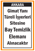 BAY TEMİZLİK ELEMANI GİMAT TÜRELİ