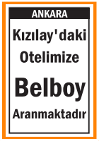 OTELİMİZE BELLBOY KIZILAY ANKARA