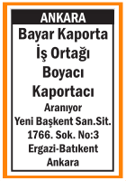 İŞ ORTAĞI BOYACI KAPORTACI ANKARA