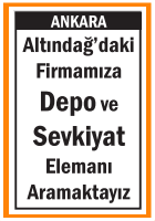 DEPO VE SEVKİYAT ELEMANI ALTINDAĞ