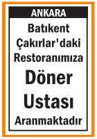 DÖNER USTASI BATIKENT ÇAKIRLAR