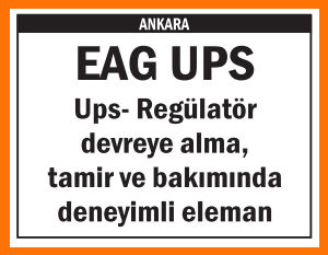 UPS, REGÜLATÖR'DE DENEYİMLİ ELEMAN ARANIYOR