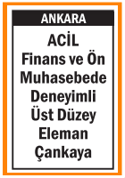 FİNANS VE ÖN MUHASEBEDE DENEYİMLİ ELEMAN