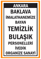 BAYAN TEMİZLİK BULAŞIK PERSONELLERİ