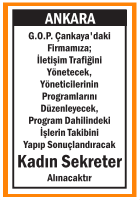KADIN SEKRETER ÇANKAYA GOP
