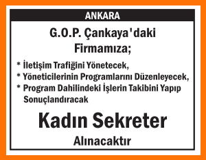 KADIN SEKRETER ÇANKAYA GOP