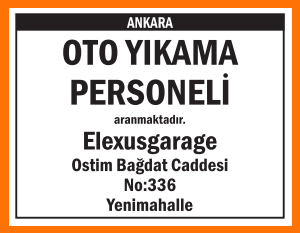 OSTİM OTO YIKAMA PERSONELİ