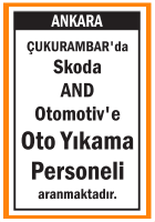 OTO YIKAMA PERSONELİ ÇUKURAMBAR