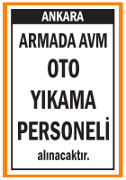 OTO YIKAMA ELEMANI ARANIYOR ARMADA AVM