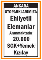 KIZILAY OTOPARKLARIMIZA EHLİYETLİ ELEMANLAR