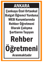 ÖĞRENCİ YURDUNA REHBER ÖĞRETMENİ ÇANKAYA