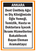 YEMEK TEMİZLİK İKRAM HİZMETLERİNE BAYAN