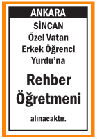 ÖĞRENCİ YURUDUNA REHBER ÖĞRETMEN SİNCAN