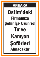 TIR VE KAMYON ŞOFÖRLERİ OSTİM