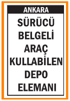 DEPO ELEMANI ARAÇ KULLANABİLEN