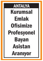 EMLAK OFİSİMİZE PROFESYONEL BAYAN ELEMAN