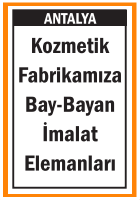 BAY BAYAN İMALAT ELEMANLARI ANTALYA