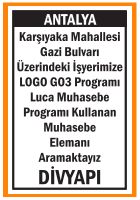 MUHASEBE ELEMANI ANTALYA DİVYAPI