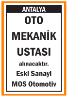 ANTALYA OTO MEKANİK USTASI