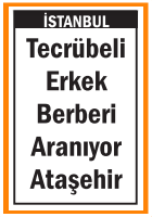 ATAŞEHİR TECRÜBELİ ERKEK BERBERİ