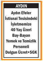 YEMEK VE TEMİZLİK PERSONELİ AYDIN EFELER