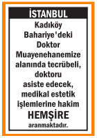 TECRÜBELİ HEMŞİRE KADIKÖY BAHARİYE