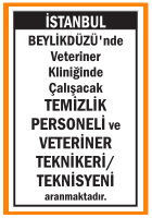 TEMİZLİK PERSONELİ VE VETERİNER TEKNİKERİ TEKNİSYENİ