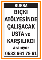 USTA VE KARŞILIKCI BURSA