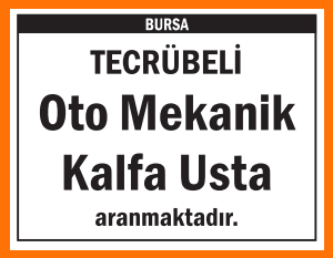 OTO MEKANİK KALFA USTA TECRÜBELİ