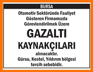 GAZALTI KAYNAKÇILAR BURSA