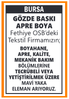 TEKSTİL FABRİKAMIZA OPERATÖRLER FETHİYE OSB