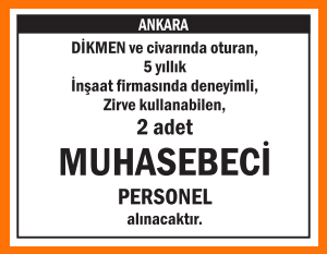 ZİRVE KULLANABİLEN MUHASEBECİ PERSONEL