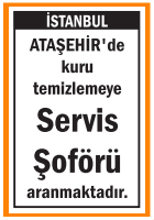 KURU TEMİZLEMEYE SERVİS ŞOFÖRÜ ATAŞEHİR