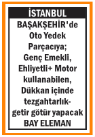 OTO YEDEK PARÇACIYA GENÇ EMEKLİ BAY BAŞAKŞEHİR