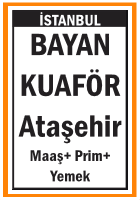 BAYAN KUAFÖR ARANIYOR ATAŞEHİR