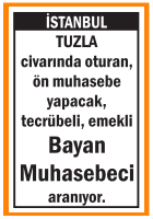 EMEKLİ BAYAN MUHASEBECİ TUZLA