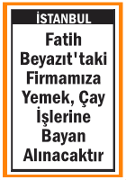 YEMEK ÇAY İŞLERİNE BAYAN YEMEK ÇAY İŞLERİNE BAYAN