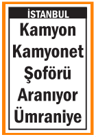 ÜMRANİYE KAMYON KAMYONET ŞOFÖRÜ