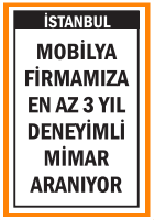 DENEYİMLİ MİMAR MOBİLYA FİRMAMIZA