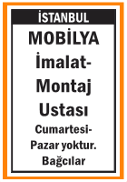 BAĞCILAR MOBİLYA İMALAT MONTAJ USTASI