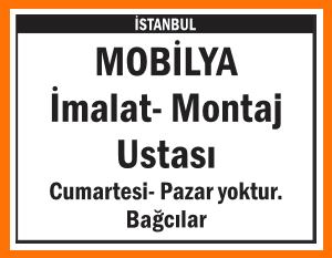 BAĞCILAR MOBİLYA İMALAT MONTAJ USTASI