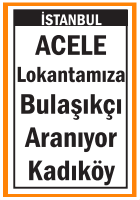 KADIKÖY LOKANTAMIZA BULAŞIKÇI