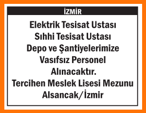 ALSANCAK İZMİR VASIFSIZ PERSONEL