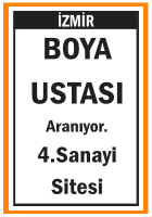BOYA USTASI ARANIYOR BORNOVA BOYA USTASI ARANIYOR BORNOVA