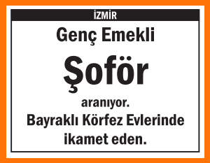 BAYRAKLI GENÇ EMEKLİ ŞOFÖR